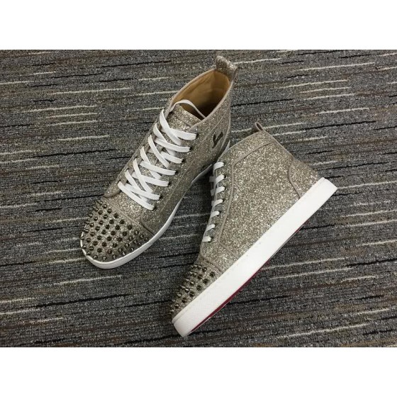 Christian Louboutin Sneakers Low Top Rivets Grey Men Women