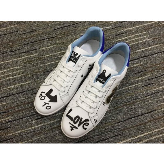 Dolce&Gabbana Portofino Sneakers White Blue And Black Men Women