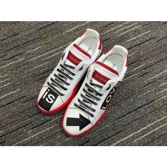 Dolce&Gabbana Portofino Sneakers Red White And Black Men Women