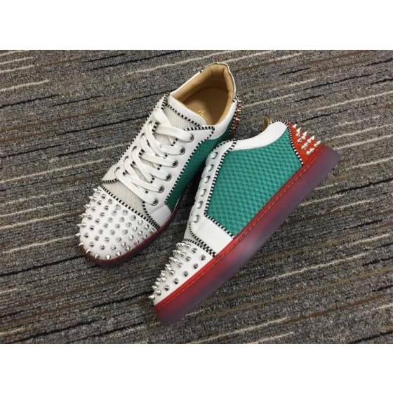 Christian Louboutin Sneakers Low Top White Green Men Women