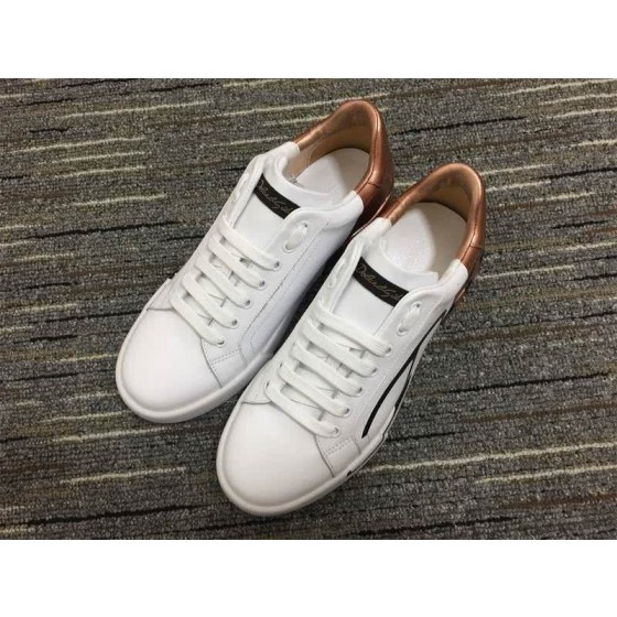Dolce&Gabbana Portofino Sneakers White Golden And Black Men Women
