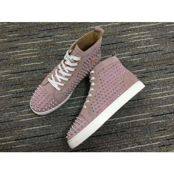 Christian Louboutin Sneakers High Top All Rivets Purple Men Women
