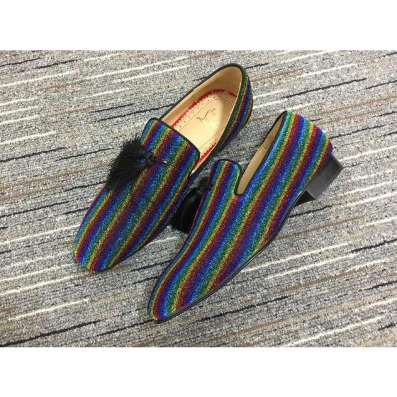 Christian Louboutin Loafers Blue Yellow Brown Men