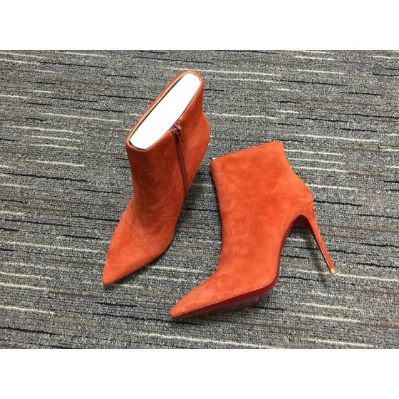 Christian Louboutin Boots High Heels Suede Orange Women