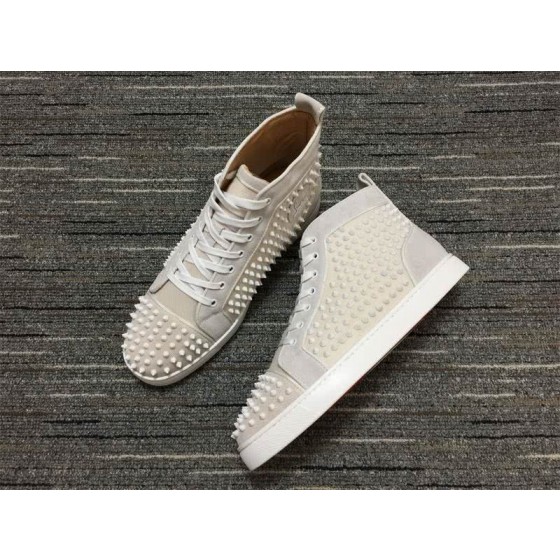 Christian Louboutin Sneakers High Top All Rivets White Men Women