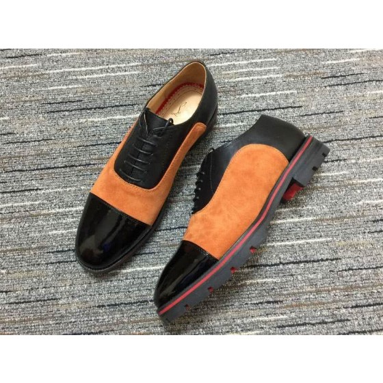 Christian Louboutin Loafers Suede Black Orange Men