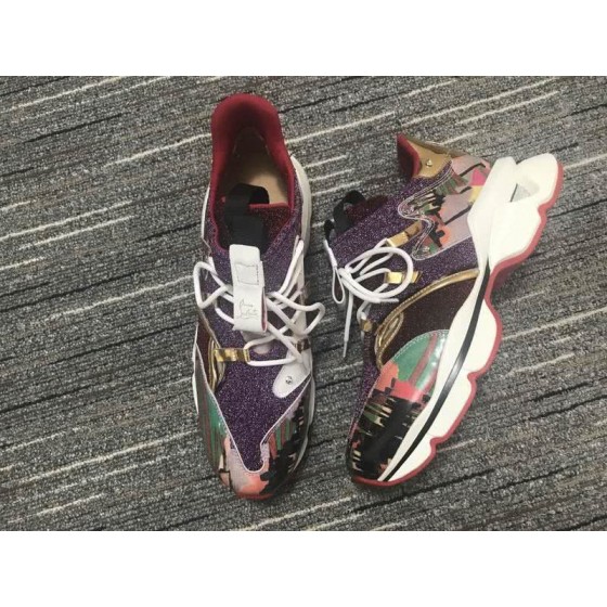 Christian Louboutin Sneakers Purple Wine Golden Men Women