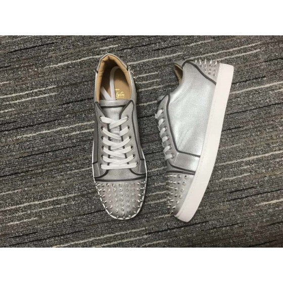Christian Louboutin Sneakers Low Top Silver Men Women