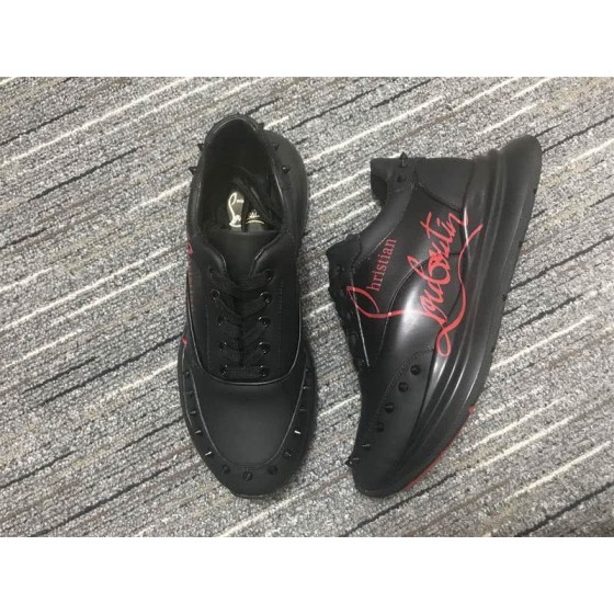 Christian Louboutin Sneakers Low Top Black Red Men Women