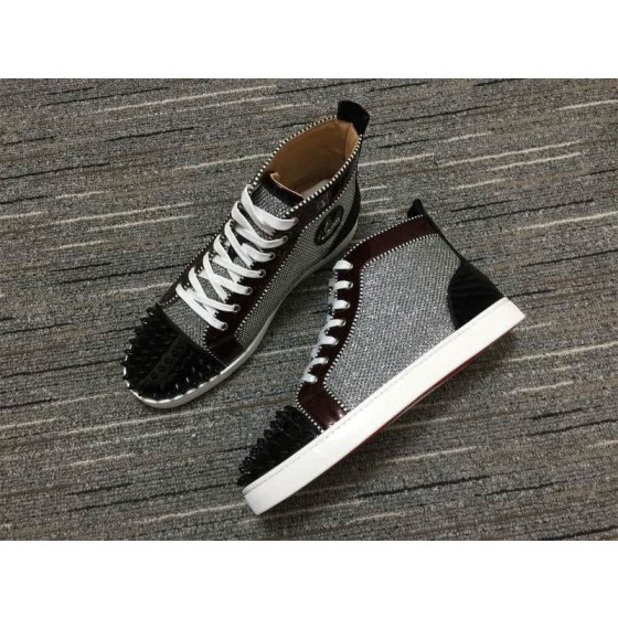 Christian Louboutin Sneakers High Top Black Silver Men Women