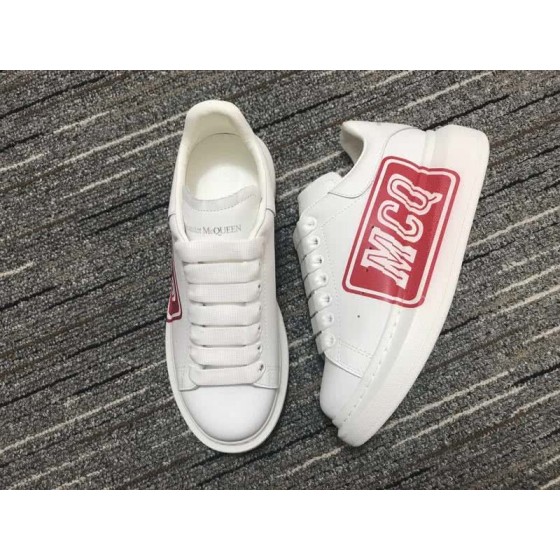 Alexander McQueen Sneakers Leather Red White Men Women