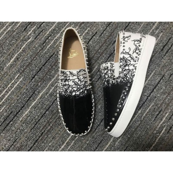Christian Louboutin Sneakers Rivets Black White Men Women