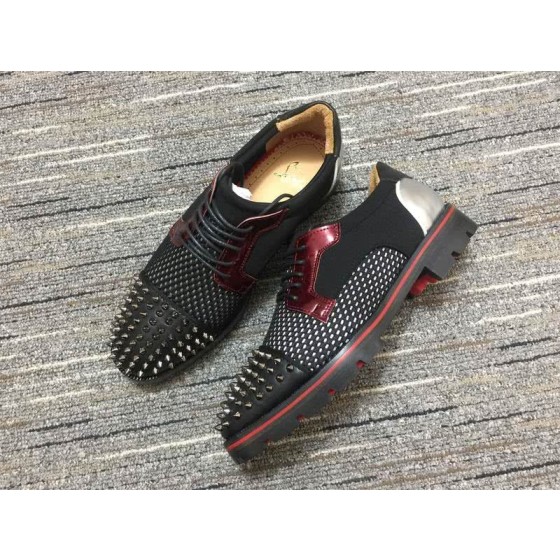 Christian Louboutin Loafers Rivets Black Grey Men Women