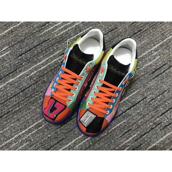 Dolce&Gabbana Portofino Sneakers Pink Orange Black Blue And Yellow Men Women