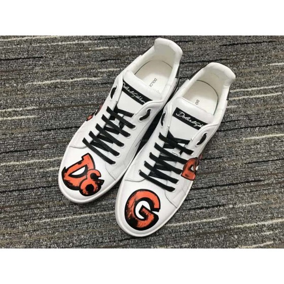 Dolce&Gabbana Portofino Sneakers White Orange And Black Men Women