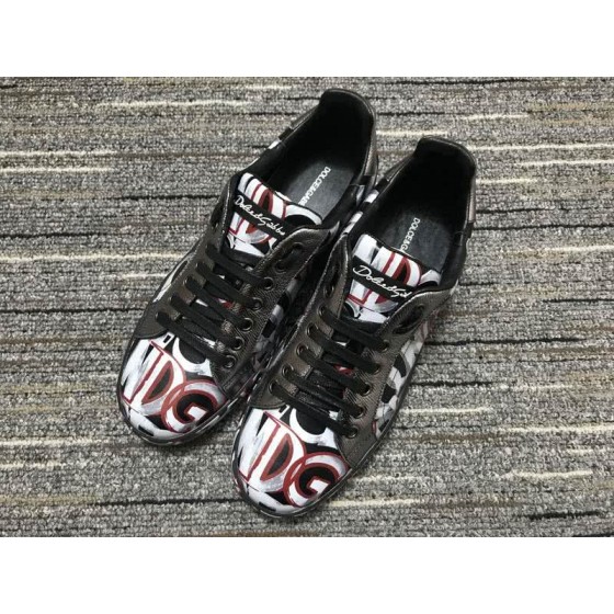 Dolce&Gabbana Portofino Sneakers Black White And Red Men Women