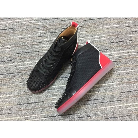 Christian Louboutin Sneakers High Top Black Red Men Women