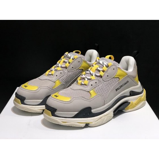 Balenciaga Triple S Sports Shoes Grey Yellow Men Women