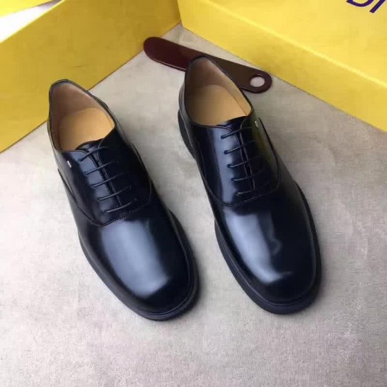 Fendi Lace-ups Black Patent Calf Leather Men