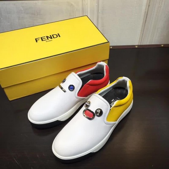 Fendi Slip-on Emotion White Red Yellow Men