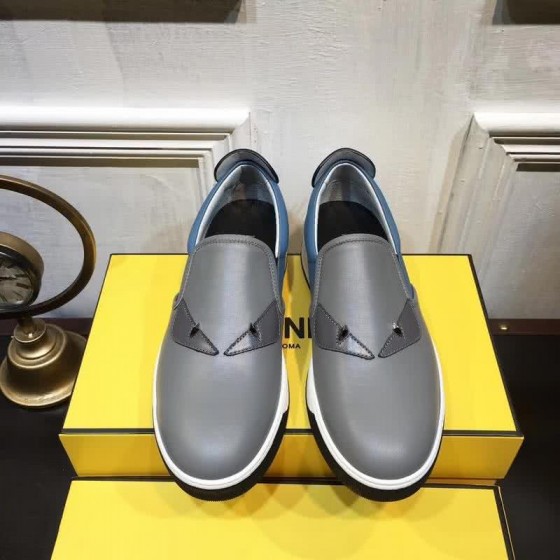 Fendi Slip-on Rivets Monster Light Blue Men