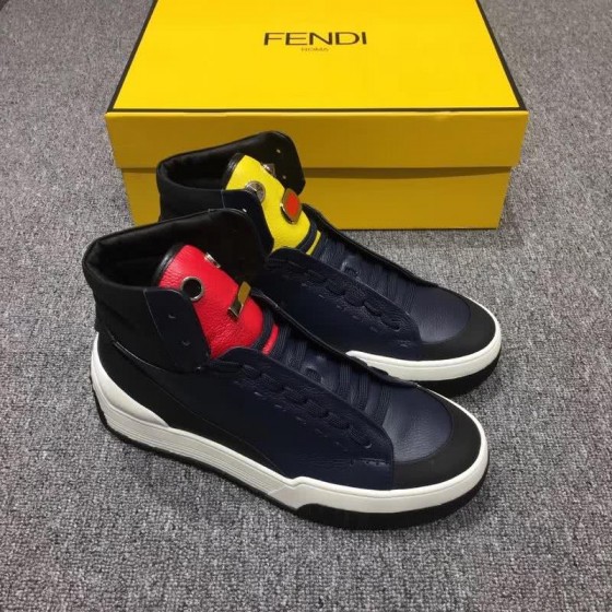 Fendi Sneakers High Top Black Red Yellow Men
