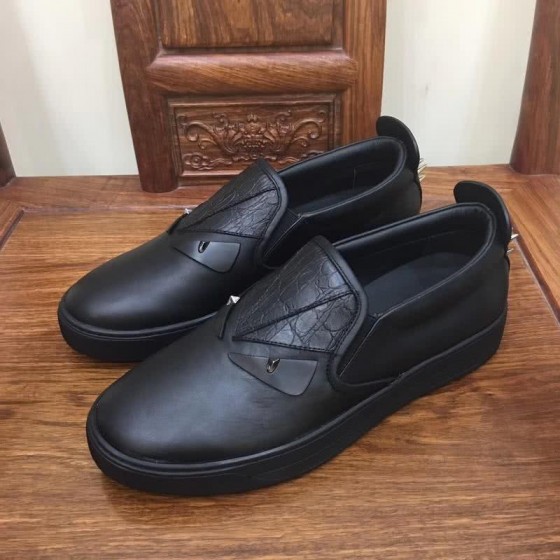 Fendi Slip-on Leather All Black Men
