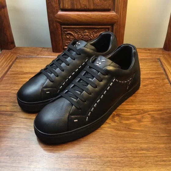 Fendi Sneakers Silver Decoration All Black Men