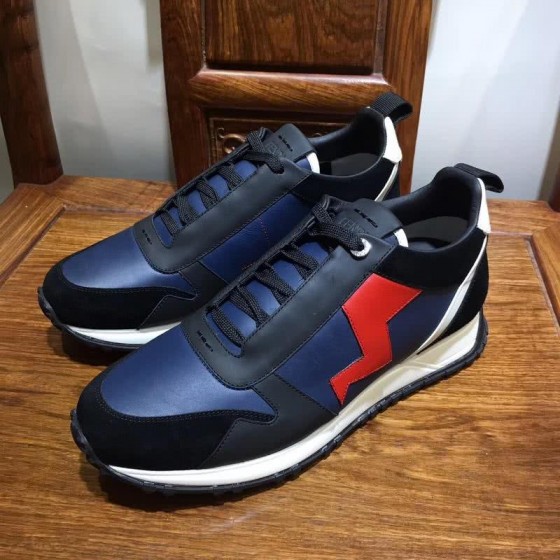 Fendi Sneakers Leather Navy Black Red Men