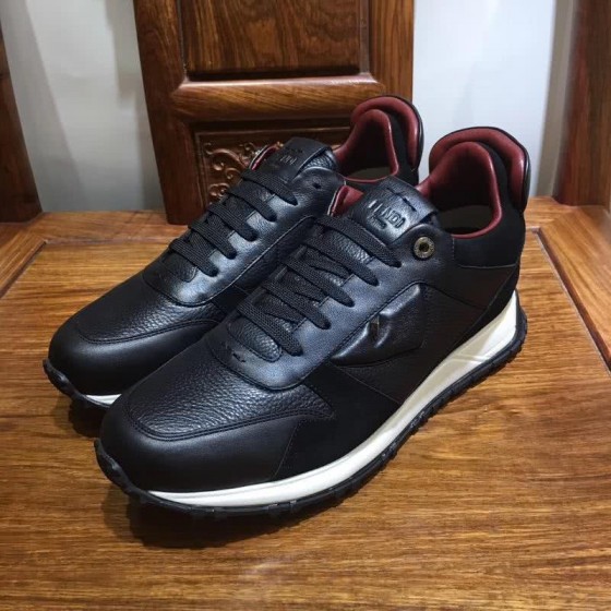 Fendi Sneakers Leather All Black Upper Men