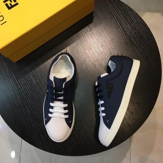 Fendi Sneakers Black White Upper White Sole Men