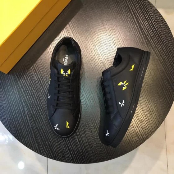 Fendi Sneakers Embroidery All Black Men