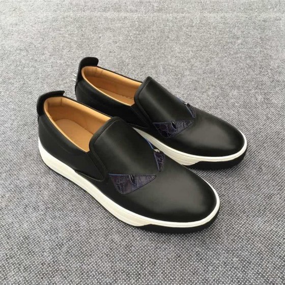 Fendi Sneakers Monster Rivets Black Upper White Sole Men