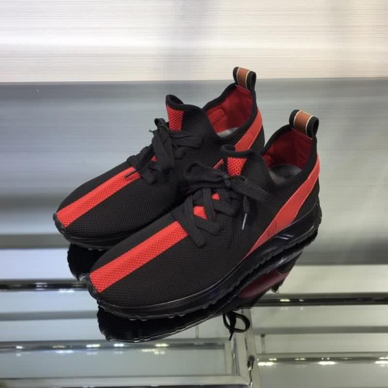 Fendi Sneakers Fabric Black And Red Men
