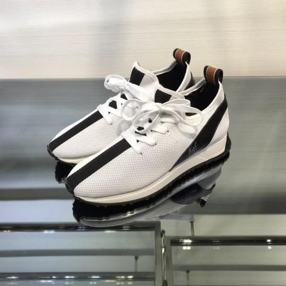 Fendi Sneakers Fabric White And Black Men
