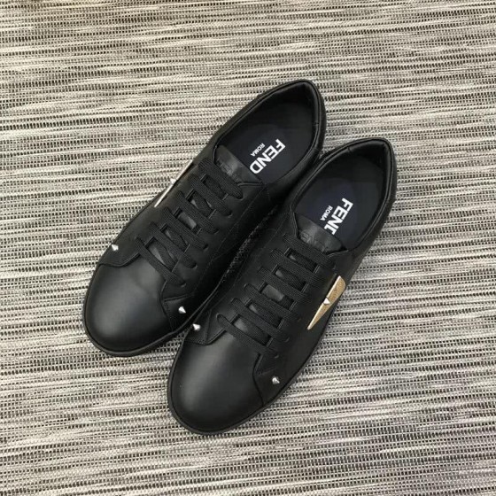 Fendi Sneakers Leather Monster All Black Men