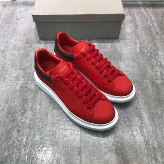 Alexander McQueen Sneakers Red Black Upper White Sole Men