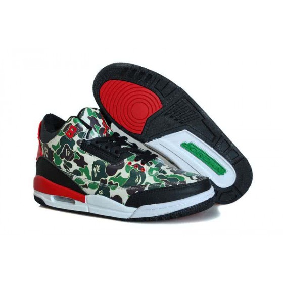Air Jordan 3 Shoes Red And Black Men