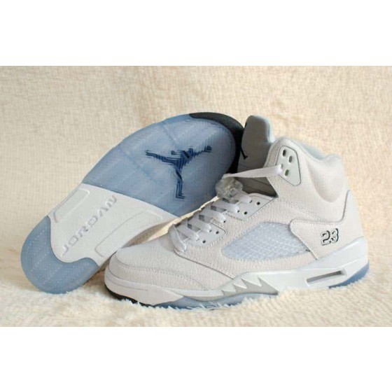 Air Jordan 5 Blue And White Men