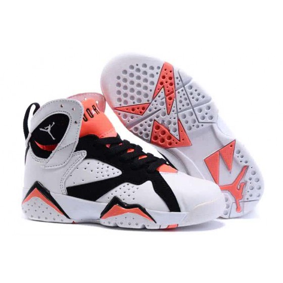 Air Jordan 7 Orange And Whtie Children