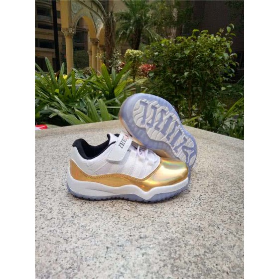 Air Jordan 11 Kids White And Golden
