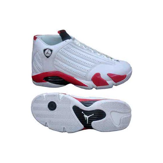 Air Jordan 14 White And Red Men