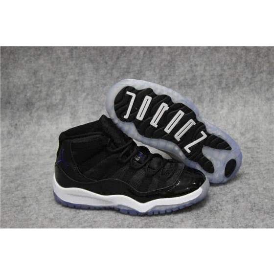 Air Jordan 11 Kids Black Upper White Sole