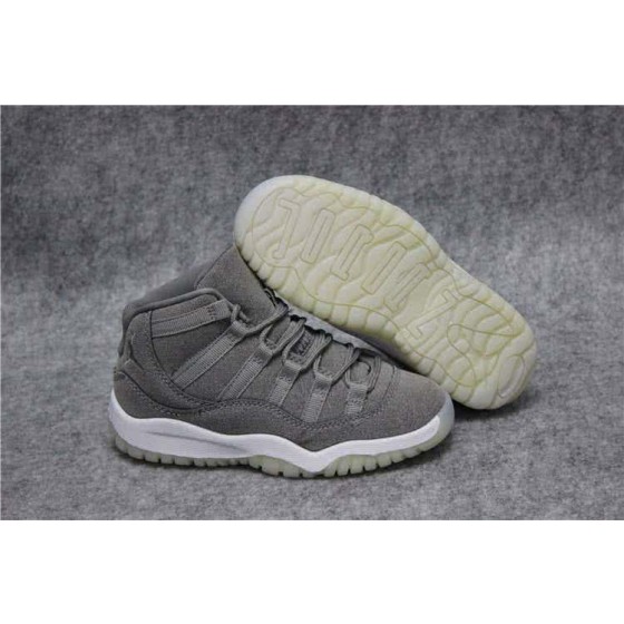 Air Jordan 11 Kids Grey Upper And White Sole