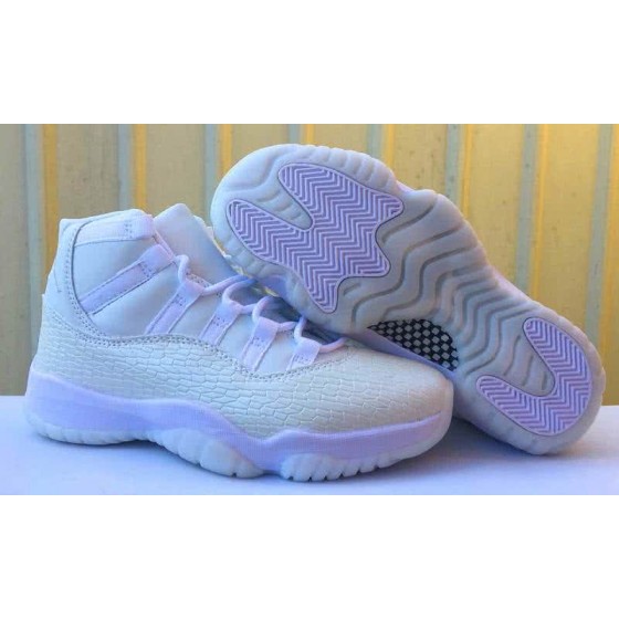 Air Jordan 11 High Top White And Snakeskin Men And Women