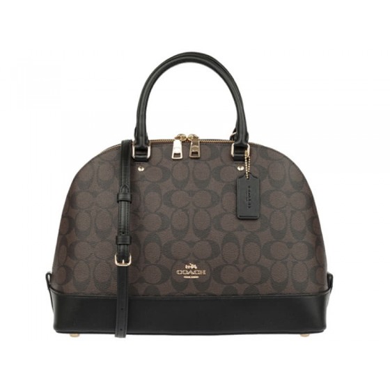 Coach Signature Sierra Satchel Crossbody Bag Black