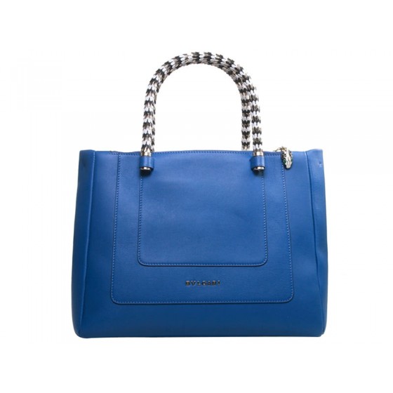 Bvlgari Serpenti Medium Tote Blue