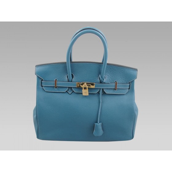 Hermes Birkin 35 Togo Leather Blue