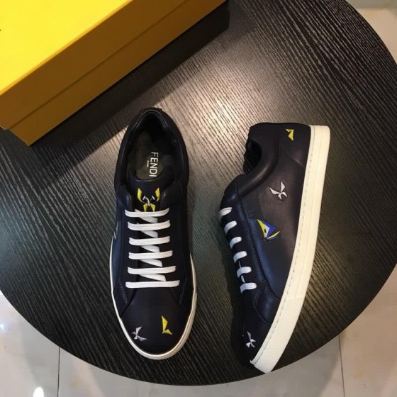 Fendi Sneakers White Butterfly All Black Upper White Sole Men