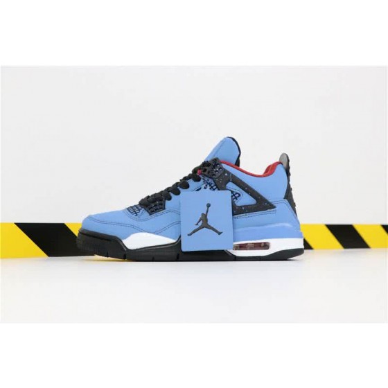 Travis Scott x Air Jordan 4 Houston Oilers Blue And Black Men